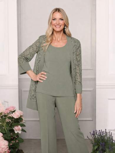 Bianca Brandi Completo Tailleur Tre Pezzi Cerimonia con Spolverino Ricamato per Mamma dello Sposo o Sposa 29673