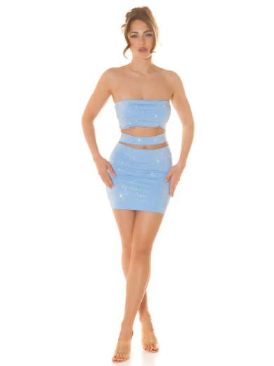 KOUCLA Mini abito sexy Koucla glitter con bandeau e cut-out 0000K33835