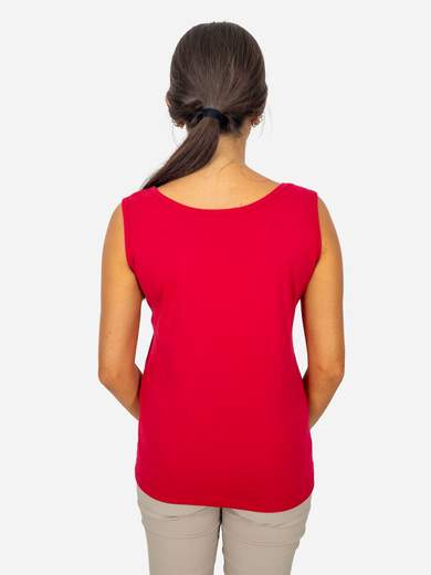 Women’s cotton tank top with rhinestones Perlarara Made in Italy