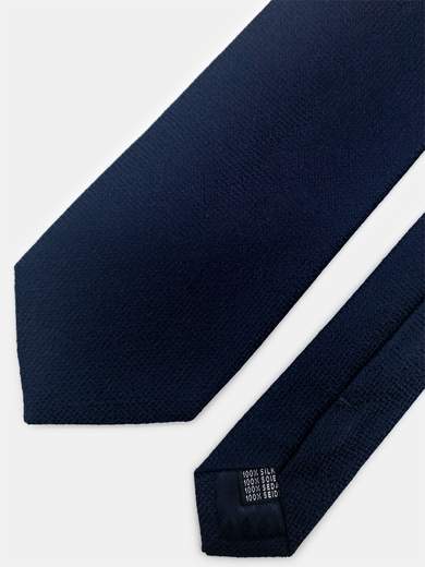 Blue Micro-Textured 100% Silk Tie