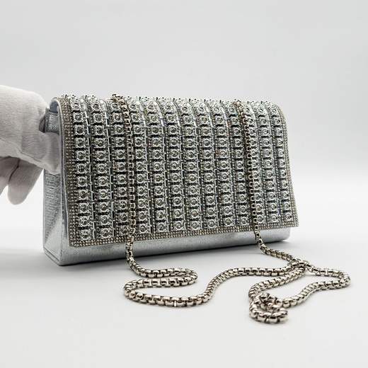 MICHELLE MOON Pochette Cerimonia Argento con Catenella HD1323-ARGENTO