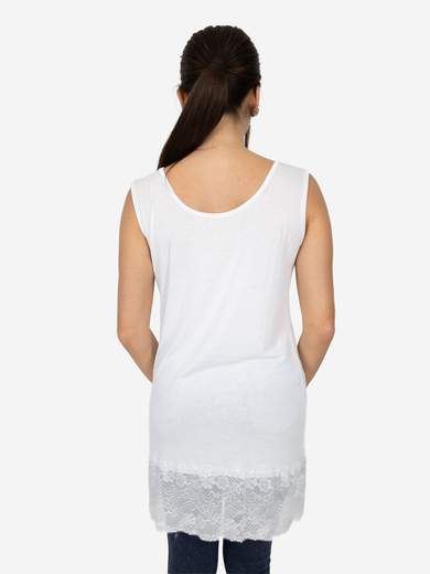 Canotta Lunga Curvy con Pizzo per Donna – Morbida e Comoda