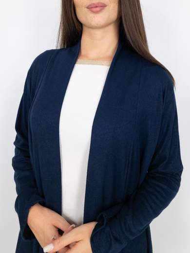 Cardigan Donna Lungo Curvy Senza Bottoni