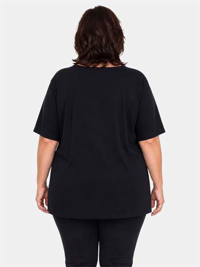 Short-Sleeved Curvy Cotton T-Shirt