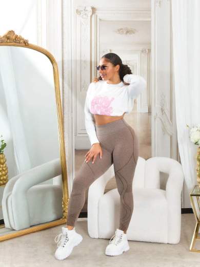 KOUCLA Leggings Modellanti a Vita Alta con Scrunch 0000HL-1367