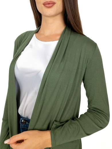 Women’s Long Open Cardigan Slim Fit