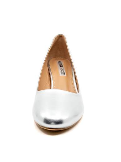 Décolleté Argento Tacco Largo 7 cm Eleganti e Comode