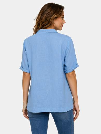 Women's Short Sleeve Linen Shirt