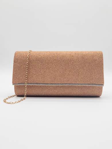 Pochette da Cerimonia Bronzo Glitterata Elegante
