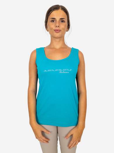 PERLARARA Canotta donna cotone con strass Perlarara Made in Italy C73