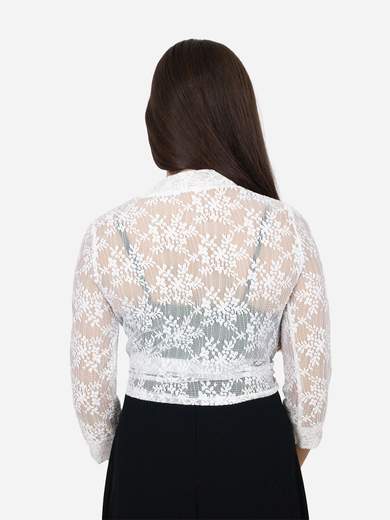 STRABELLO CERIMONIA Coprispalle in pizzo da cerimonia con chiusura a laccio P49250009963-21009