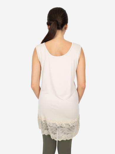 Canotta Lunga Curvy con Pizzo per Donna – Morbida e Comoda