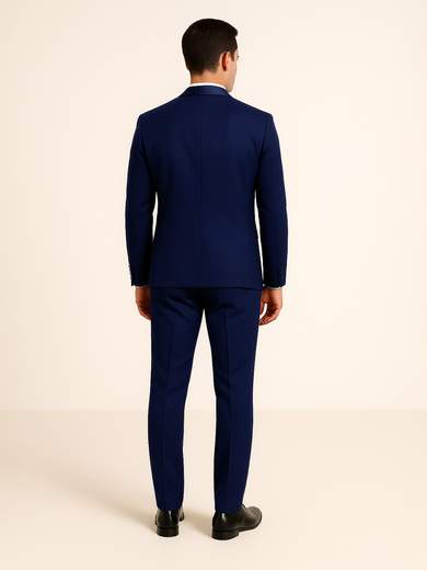Men’s Drop 8 Slim Fit Ceremony Suit with Waistcoat Made in Italy