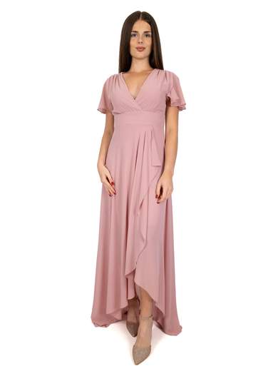 STRABELLO CERIMONIA Abito da cerimonia lungo stile impero con spacco frontale A29599-4042-ALIDA-CURVY