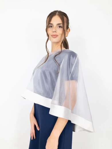 Peg Moda Coprispalle da cerimonia in organza Made in Italy 222-CAPPA