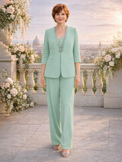 Sologioie Tailleur tre pezzi da cerimonia con pantalone, giacca e top ssv990