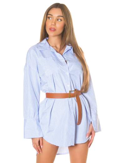 KOUCLA Sexy abito camicia a righe Koucla con cintura 0000H32137
