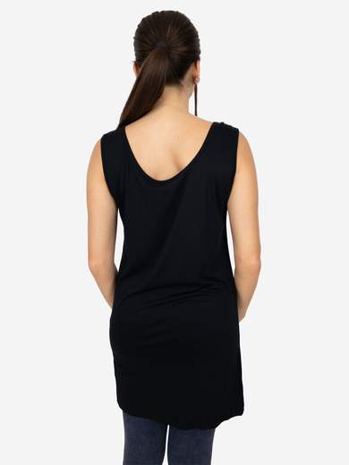 Women's long curvy basic tank top in stretch viscose – One size