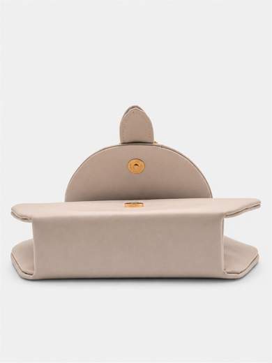 Elegant Beige Ceremony Clutch Bag with Jewel Buckle