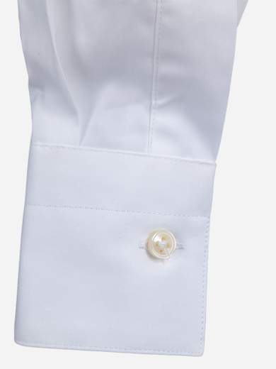 Camicia Uomo Elegante Bianca Cotone con Bottoni Nascosti