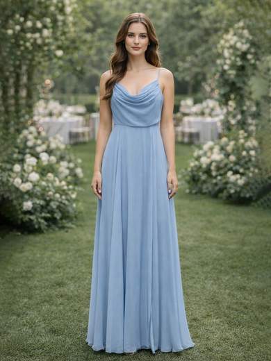 Elegant long georgette evening dress