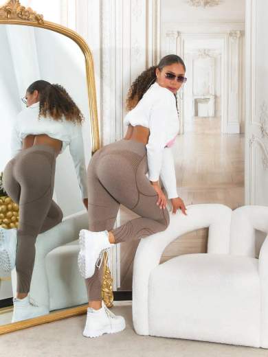 KOUCLA Leggings Modellanti a Vita Alta con Scrunch 0000HL-1367