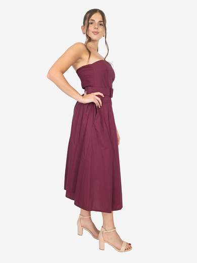 Kesy Vestito estivo in cotone senza maniche con cintura IS_12568