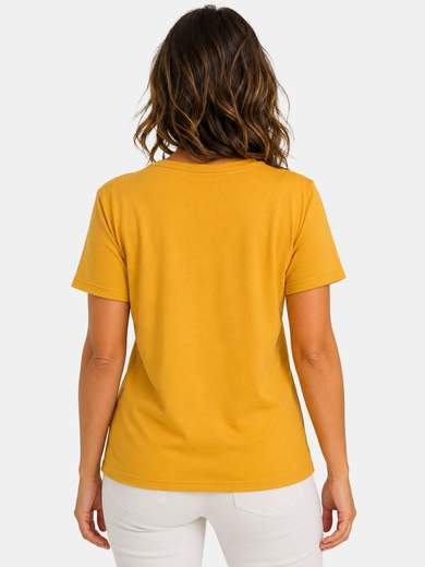 Women's Cotton Crew Neck T-shirt with Rhinestones – Casual Style