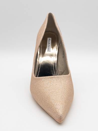 Gold ceremony pumps with 11 cm high heel