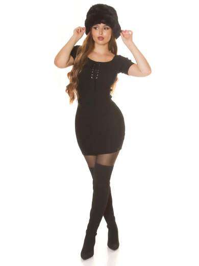 KOUCLA Abito Sexy in Maglia con Allacciatura – KouCla 0000KO-1743N