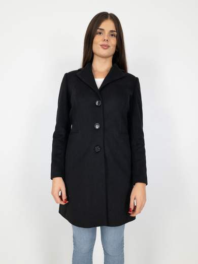 C.M.A. Collection Cappotto Donna Sciancrato Elegante In Panno Caldo Slim Fit