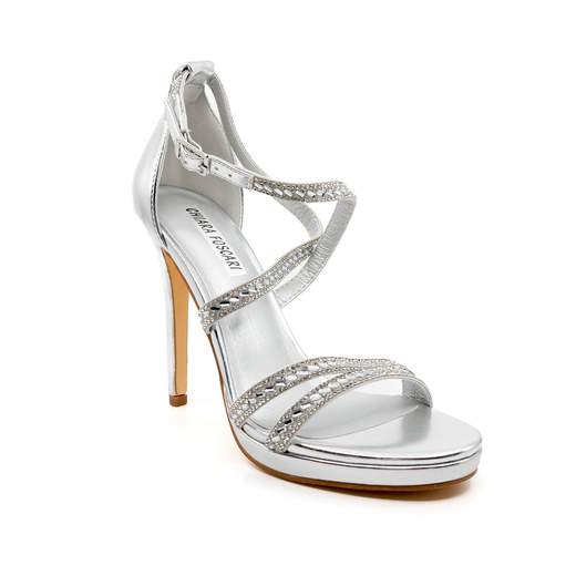 CHIARA FOSCARI Sandali Argento Cerimonia Donna Eleganti A Gioiello Con Tacco