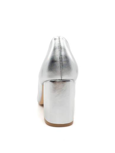 Décolleté Argento Tacco Largo 7 cm Eleganti e Comode