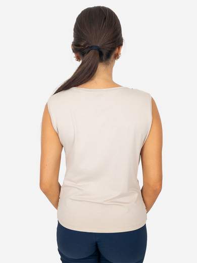 Top sotto giacca a pois donna elegante slim fit