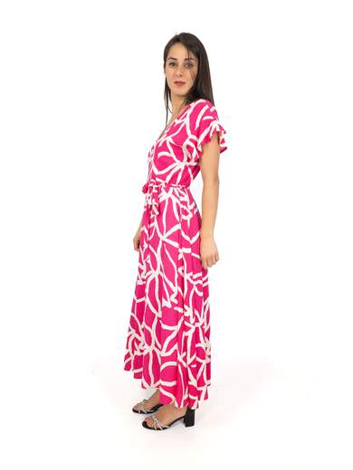 Vestito Donna Estivo Da Giorno Femminile Svasato Longuette Casual