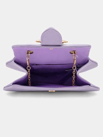 Elegant Lilac Ceremony Clutch Bag with Jewel Buckle