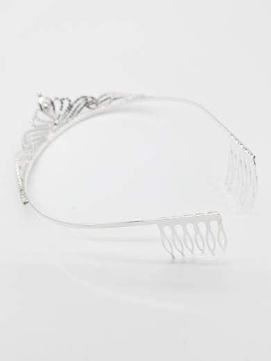 Corona Argento per 18esimo Compleanno con Strass e Pettine