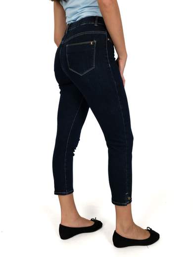 Emanuela Costa Jeans Con Elastico In Vita Donna Elasticizzati Capri Slim Fit