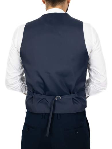 Gilet Damascato Blu Slim Fit Lusso e Comfort
