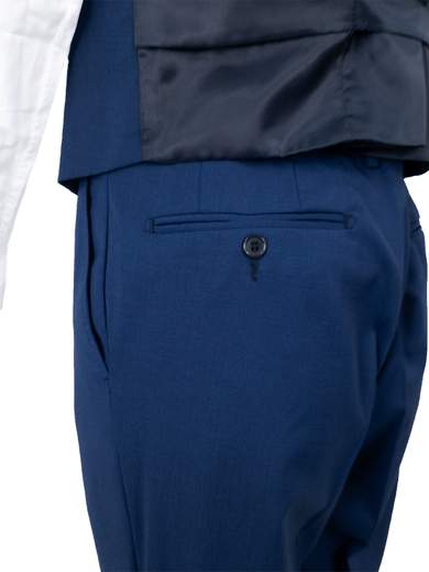 Men's Three-Piece Light Blue Cool Wool Suit ELE10139-D4