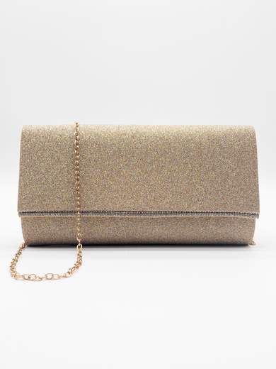 Pochette da Cerimonia Beige Glitterata Elegante