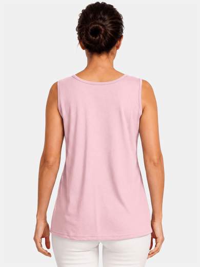 Women's Cotton Tank Top Perlarara with Rhinestones
