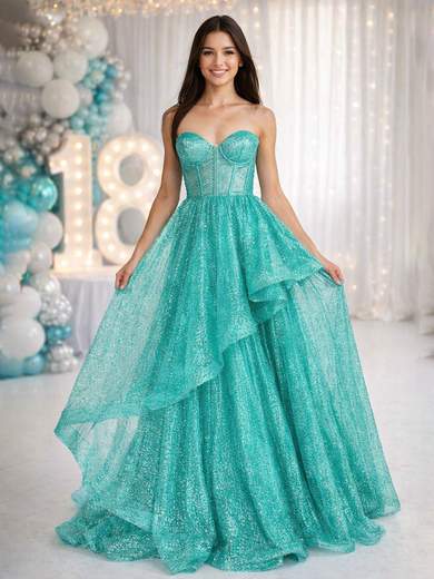 Elegant Glitter Princess 18th Birthday Dress