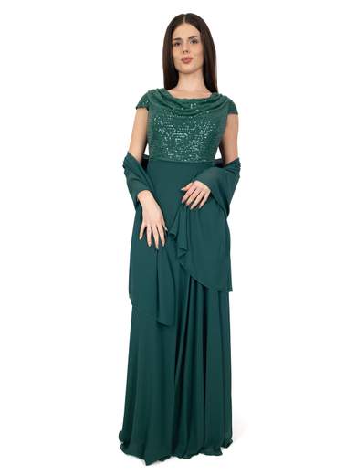 Bianca Brandi Curvy abito-lungo-cerimonia-paillettes-stola-chiffon 29086M