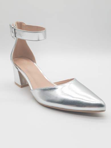 Silver ceremony pumps with 5 cm heel