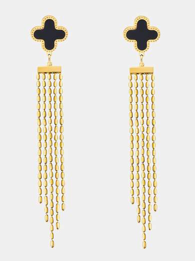 Strabello Bijoux Orecchini a frange in acciaio placcato oro 18K 87821-0