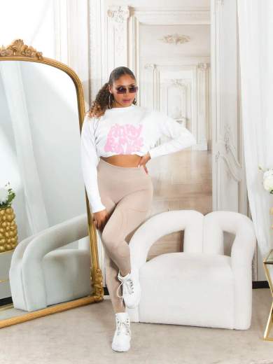 KOUCLA Leggings Modellanti a Vita Alta con Scrunch 0000HL-1367