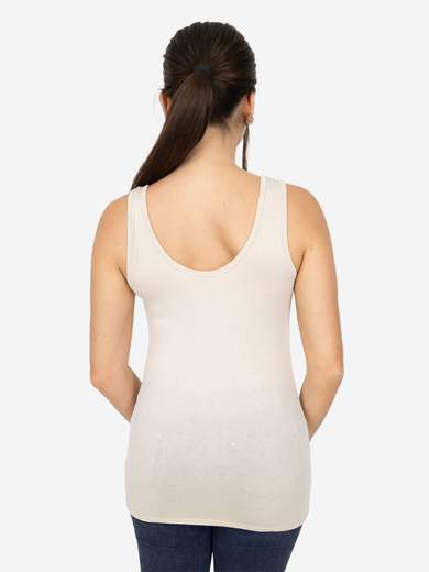 Slim Fit Women’s Tank Top with Wide Straps in Stretch Viscose
