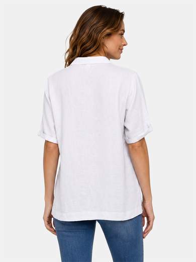 Women's Short Sleeve Linen Shirt