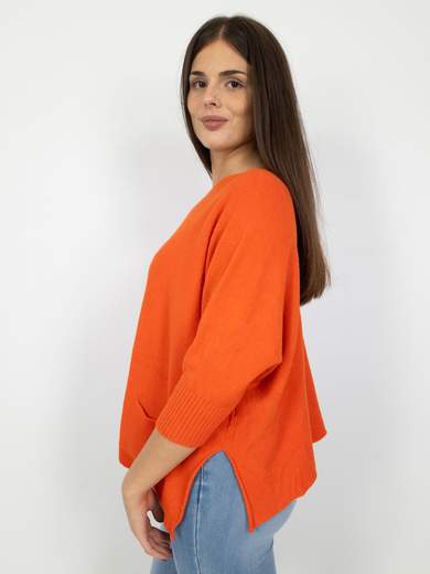 BLUE JOINT Maglia Donna Girocollo Asimmetrica Maniche 3/4 Blue Joint